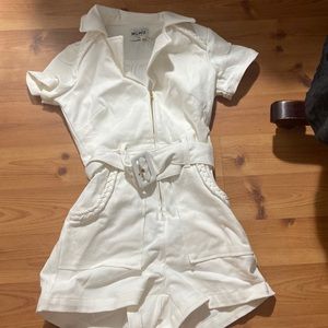 Show Me Your Mumu Outlaw Romper in Pearly White Size XS NWT